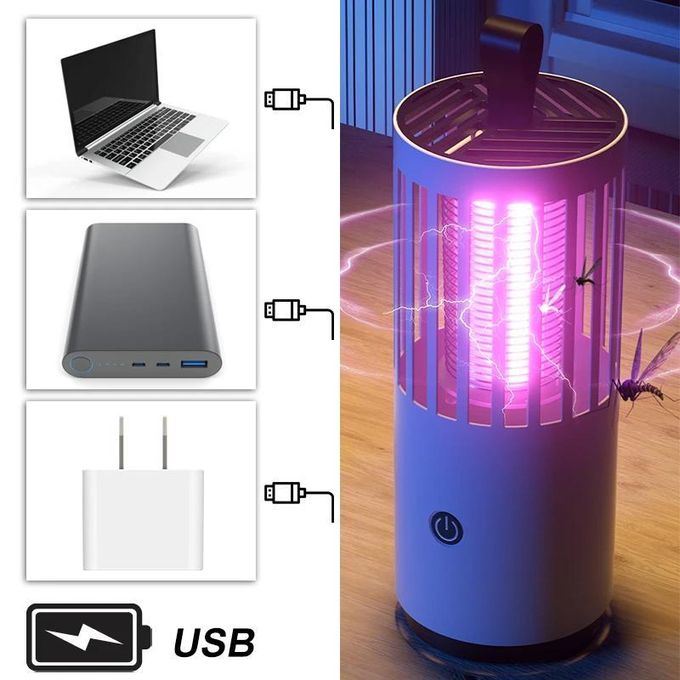 Image de Lampe anti-moustiques avec ventilateur électrique 2 en 1, Lampe UV Anti-Moustique