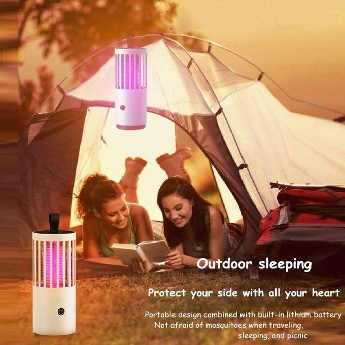 Image de Lampe anti-moustiques avec ventilateur électrique 2 en 1, Lampe UV Anti-Moustique
