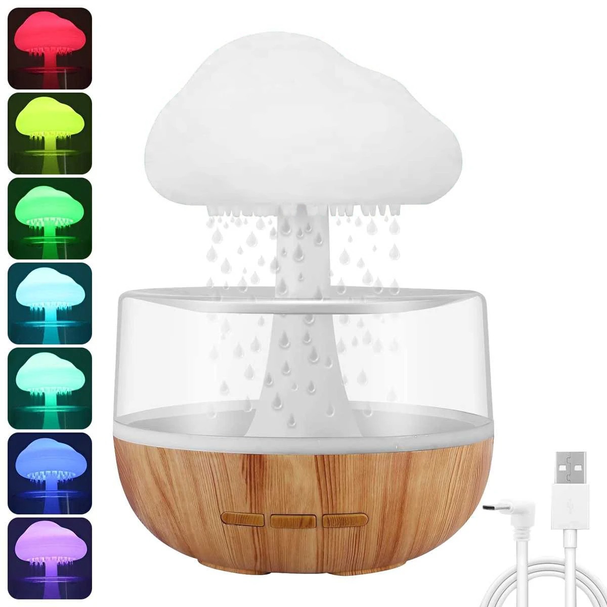 Image de Lampe Pluie – Lampe d'Ambiance avec Thérapie par Arômes et Contrôle à Distance - Unbranded