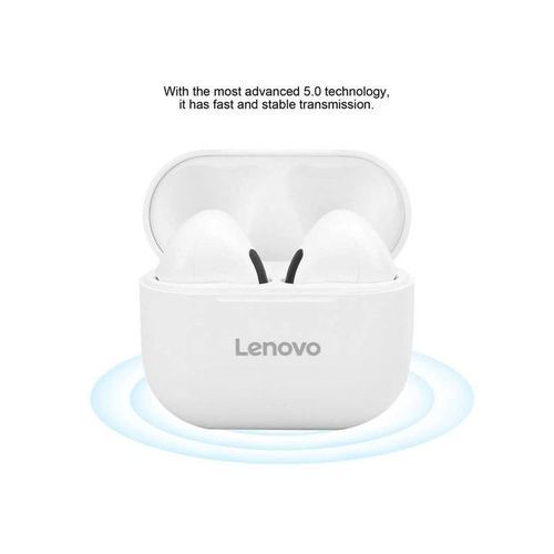 Image de Lenovo LP40 Écouteurs sans fil Bluetooth, Blanc 230mAh - Unbranded