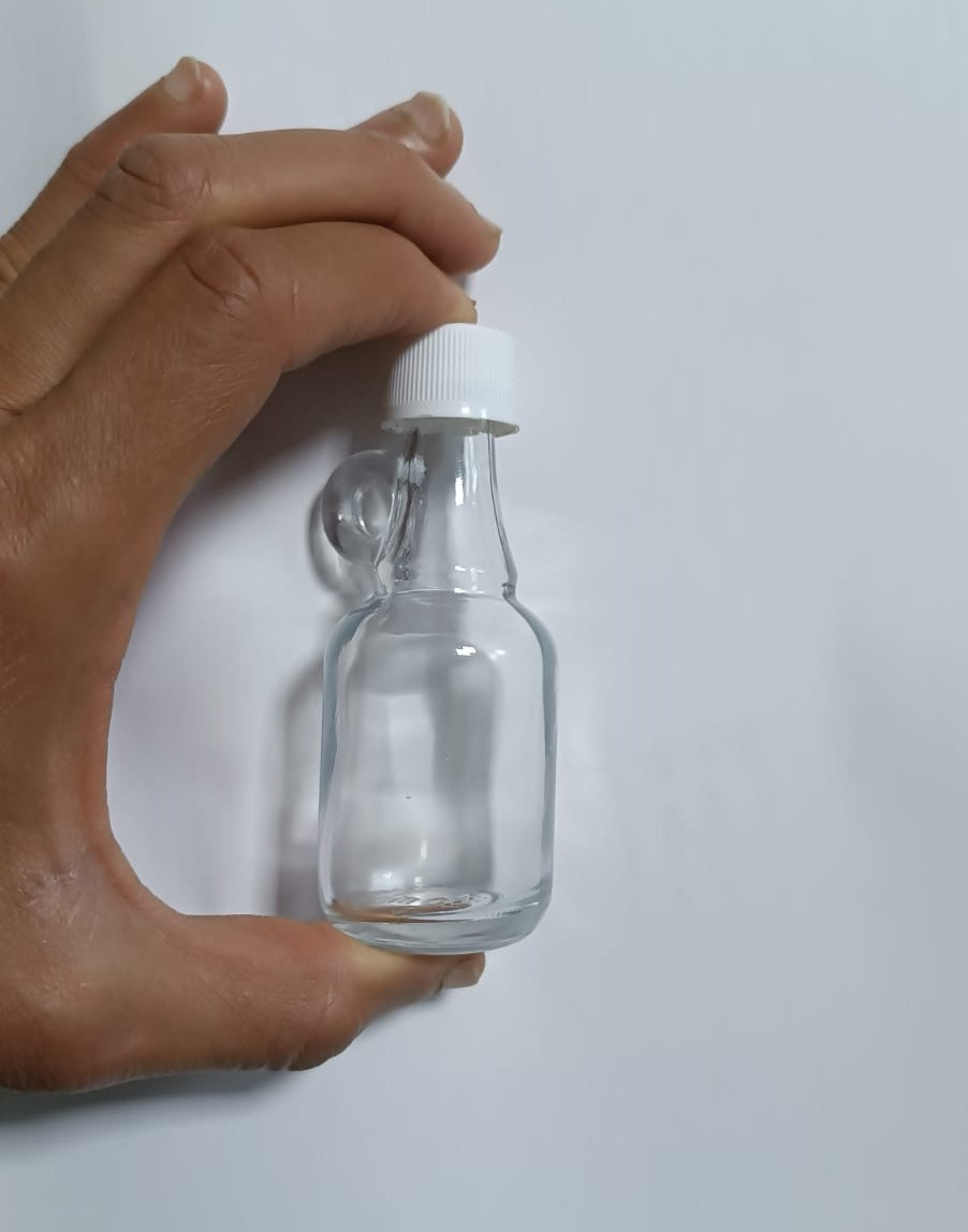 Image de Lot de 10 Bouteilles en Verre avec couvercle en plastique et poignée en boucle