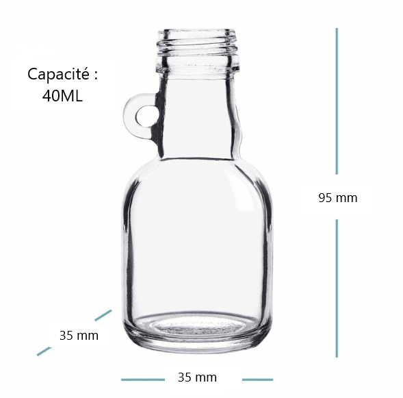 Image de Lot de 10 Bouteilles en Verre avec couvercle en plastique et poignée en boucle