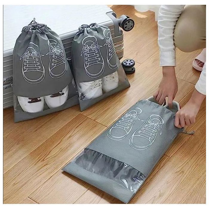 Lot de 3 Sacs à Chaussures 44cm/32cm -rangement ou de protection de Voyage