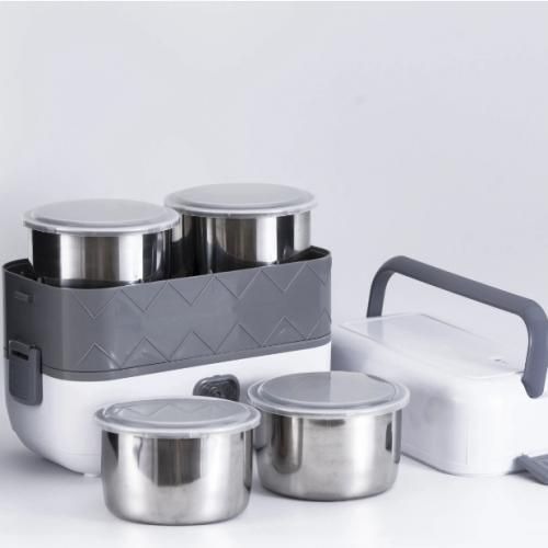 Image de Lunch box portable 4 bol inox - Unbranded