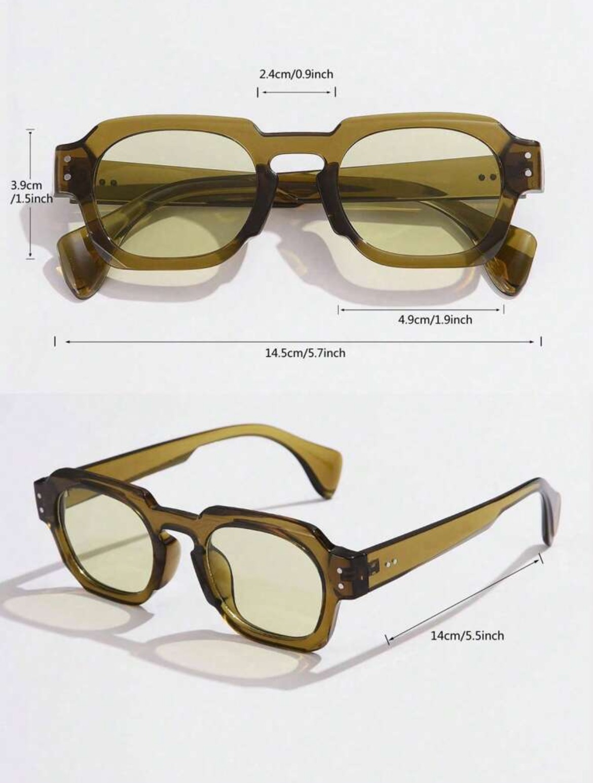 Lunettes de Soleil Unisexe - Vert