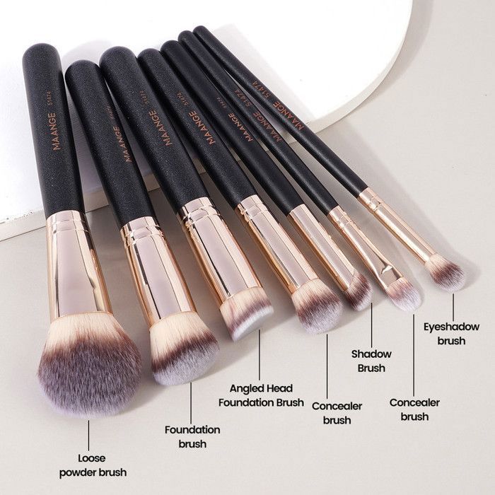 Image de MAANGE 7 pièces de maquillage pour votre correcteur de teinte cosmétique préféré Pinceau blush mélange poils avec outils de beauté - Unbranded