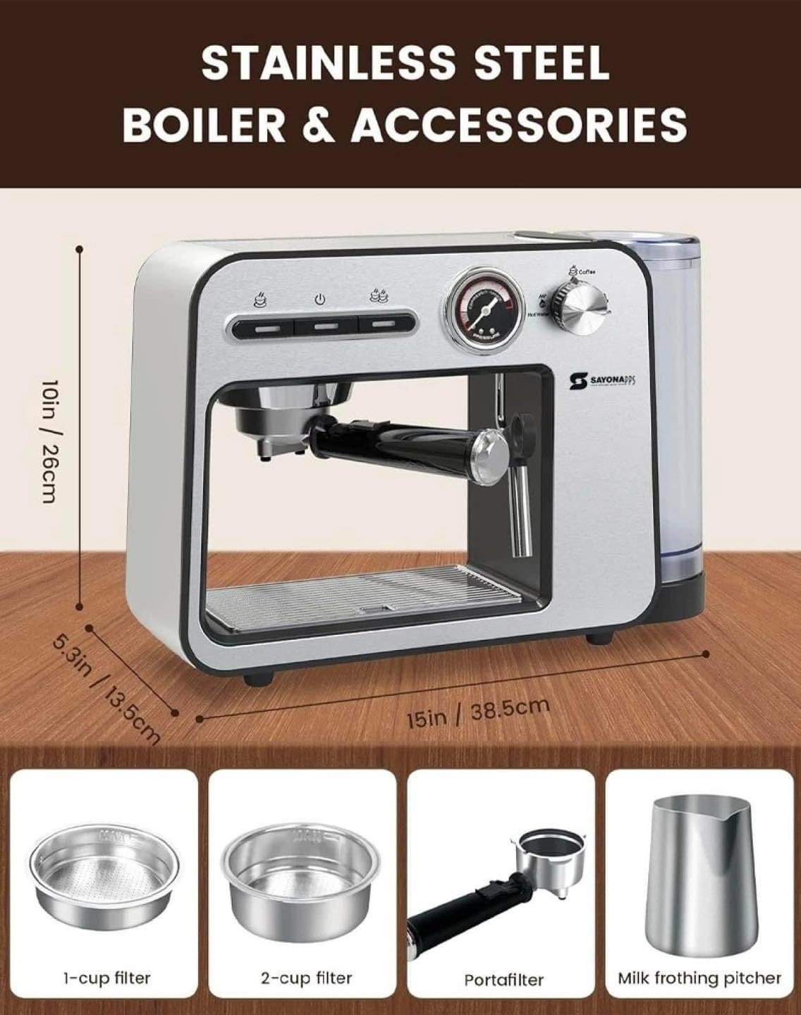 Image de Machine à Expresso Professionnelle - Préparez Votre Espresso Préféré à la Maison