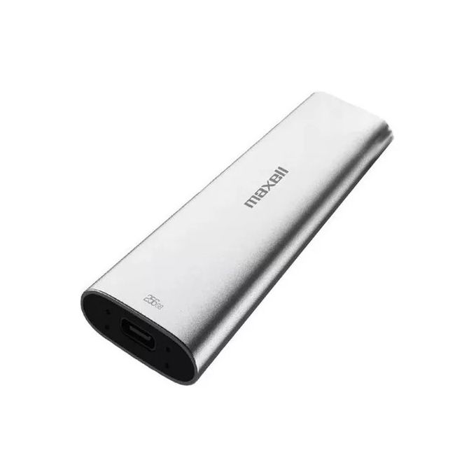 Maxell SSD Slim Externe 256GB PC&amp;Mac Compatible Super Vitesse 450MBs USB 3.1 Type-C