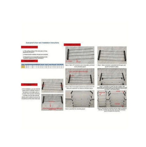 Meuble à chaussures - Résistant - 140x63x27 cm - Gain de place - Organisateur - Mixte