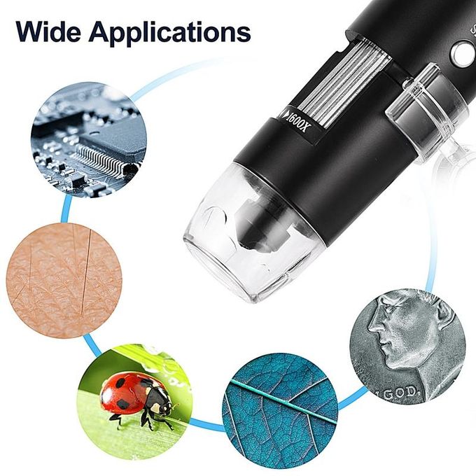 Image de Microscope numérique USB zoom loupe endoscope grossissement x1600 pour pc, smartphone - Unbranded