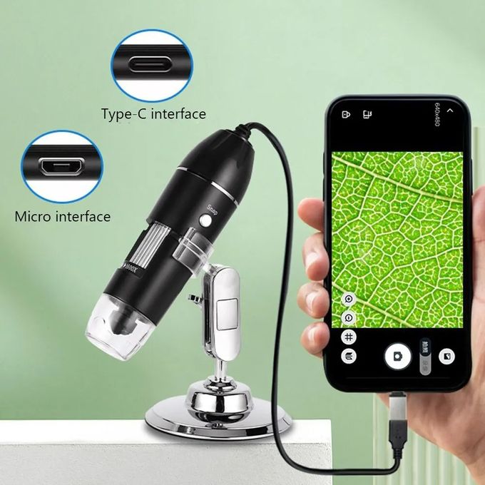Image de Microscope numérique USB zoom loupe endoscope grossissement x1600 pour pc, smartphone - Unbranded