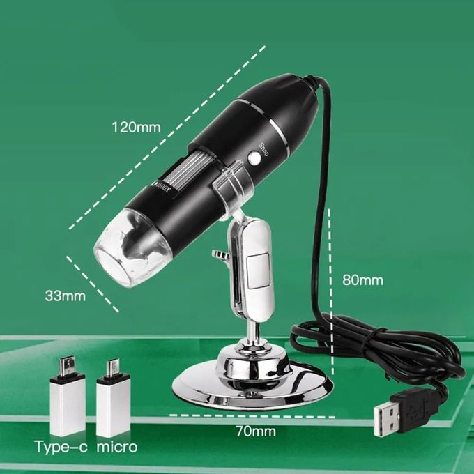 Image de Microscope numérique USB zoom loupe endoscope grossissement x1600 pour pc, smartphone - Unbranded
