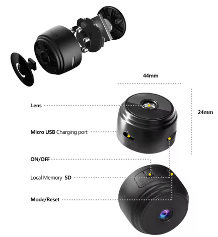 Image de Mini Camera WiFi camera de surveillance Full HD 1080P - Unbranded