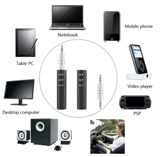 Image de Mini récepteur Audio émetteur 3.5mm Jack Kit voiture auto mains libres adaptateur de musique AUX Bluetooth - Unbranded