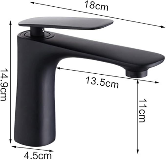 Image de Mitigeur lavabo Robinet Salle de Bain Noir - Unbranded