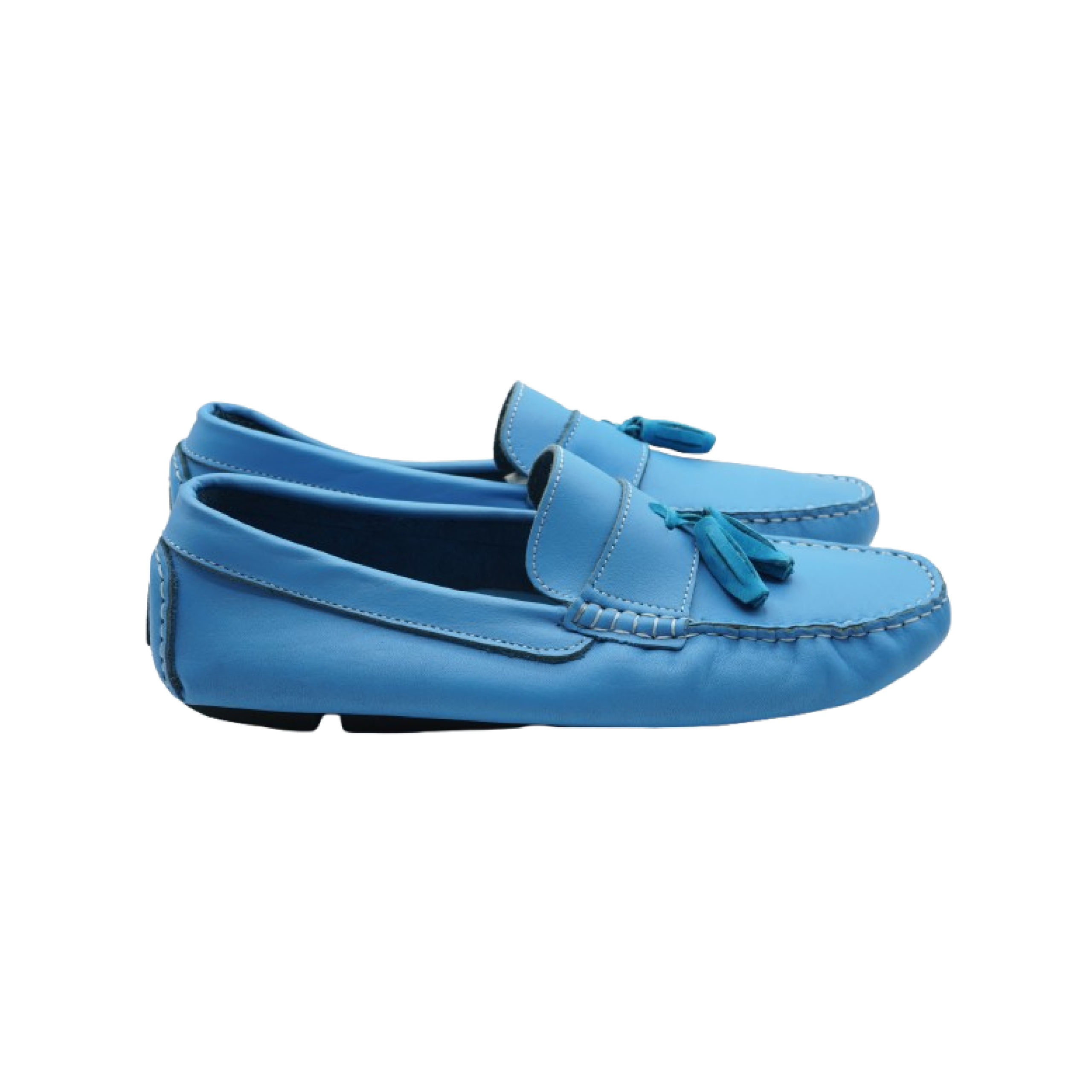 Mocassins Hommes en cuir  Bleu ciel