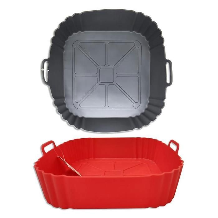 Moules à Friture - Silicone - 20CM - Réutilisables - Résistants à la chaleur - Pour Friteuse à air Couleurs aleatoires