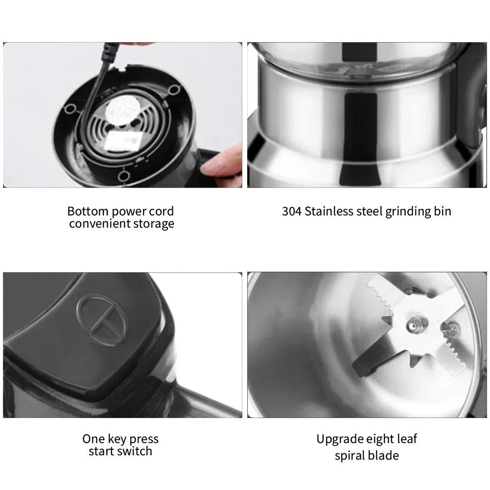 Moulin à Café et Épices Électrique – Puissant et Pratique pour Moudre Café et Épices
