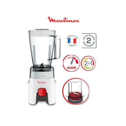 Image de Moulinex Blender Genuine LM241B25 - 500W, 1 vitesse + pulse, Bol 1,75L et 1 accessoire - Unbranded