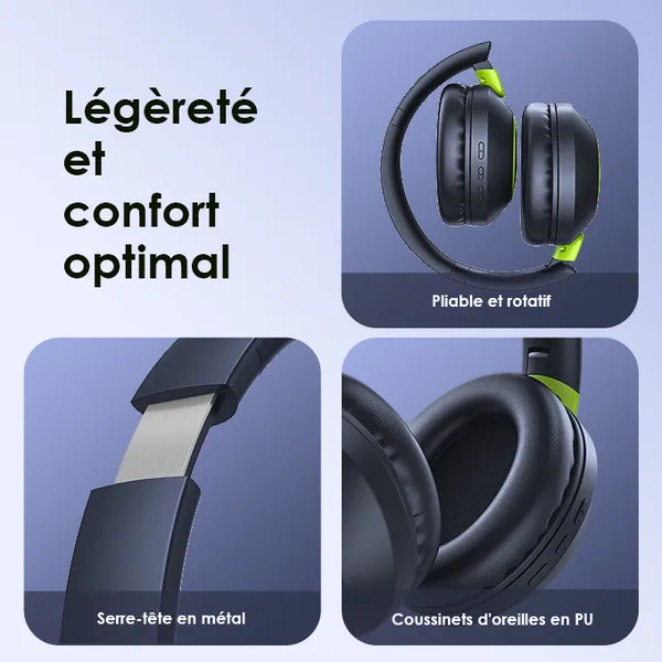 oraimo BoomPop2S Casque supra-auriculaires sans fil ENC