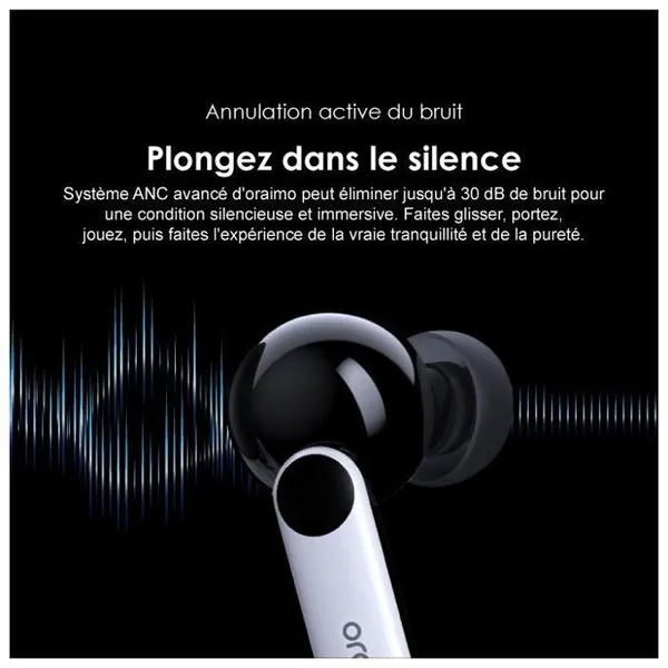 oraimo FreePods 4 Écouteurs sans fil véritables ANC