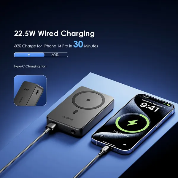 oraimo MagPower 15 10000mAh Wireless and Wired Power Bank