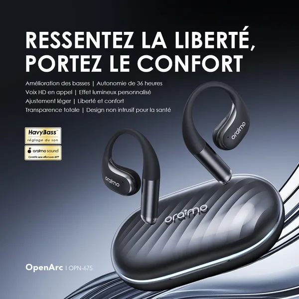 Image de oraimo OpenCirclet 2 IPX5 Steps Tracking Open-Ear Headphones