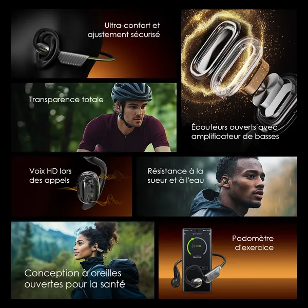 Image de oraimo OpenCirclet 2 IPX5 Steps Tracking Open-Ear Headphones