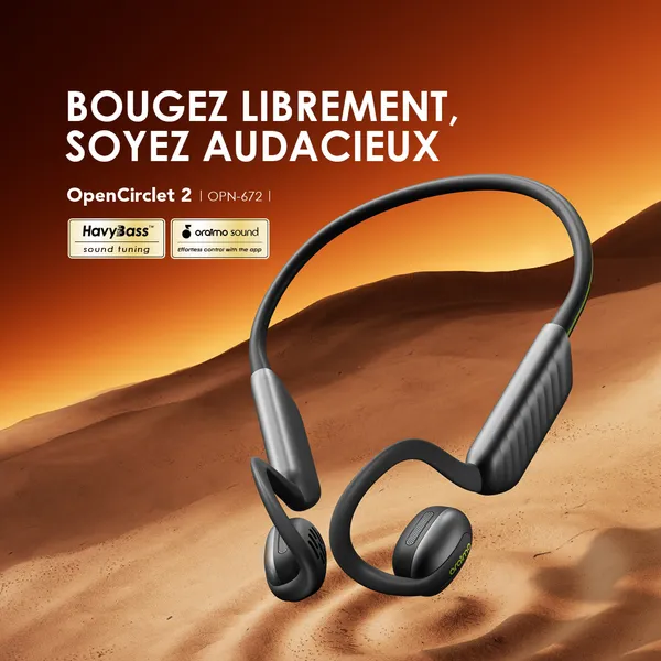 Image de oraimo OpenCirclet 2 IPX5 Steps Tracking Open-Ear Headphones