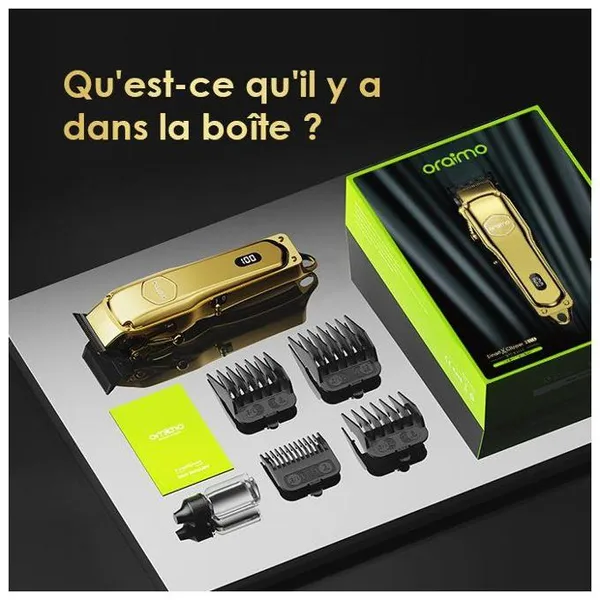 oraimo Smart Clipper 2 Gold Tondeuse à cheveux professionnelle