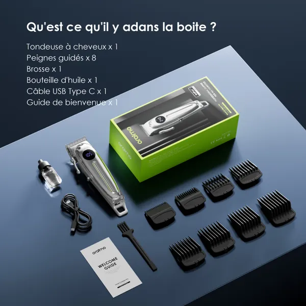oraimo SmartClipper Pro Tondeuse à cheveux professionnelle