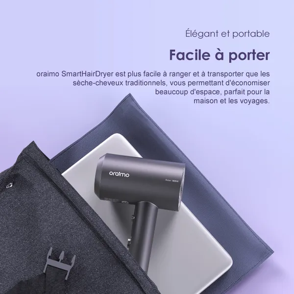 oraimo SmartHairDryer 1800W d'ions négatifs sèche-cheveux