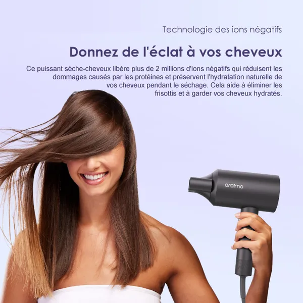 oraimo SmartHairDryer 1800W d'ions négatifs sèche-cheveux