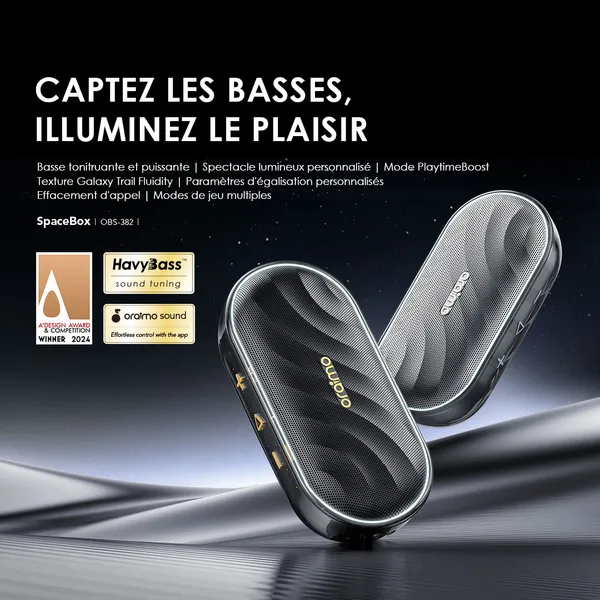 oraimo SpaceBox Haut-parleur avec FM