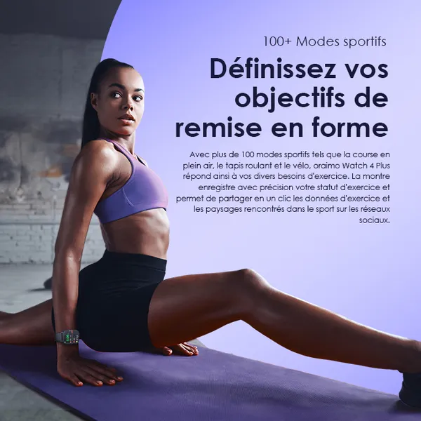 oraimo Watch 4 Plus 2.01″ HD IP68 Montre intelligente