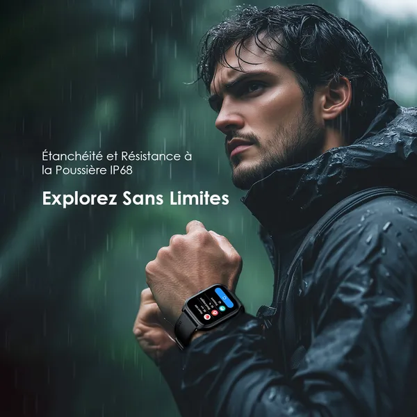 oraimo Watch 5 Lite Montre intelligente IP68 HD 2,01 pouces