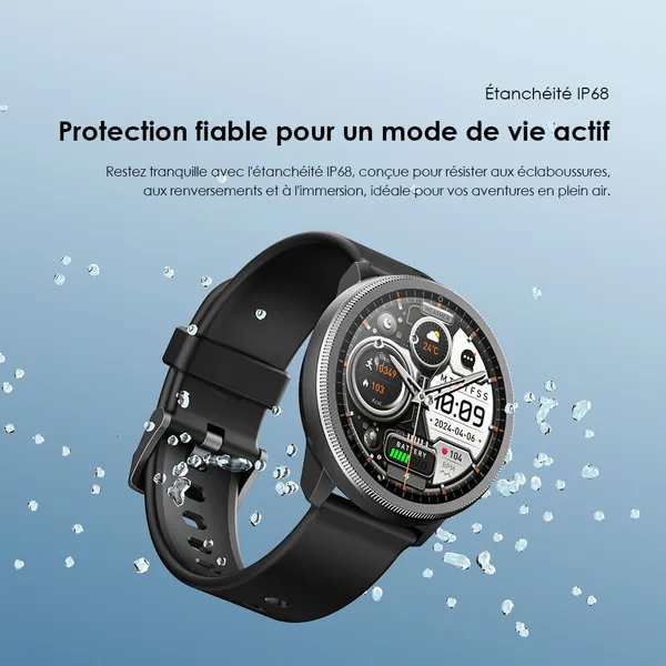 oraimo Watch 5R Pro AMOLED 1,43" Montre intelligente IP68 à interface flottante 2.5D