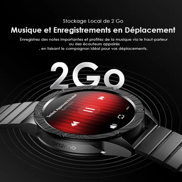 oraimo Watch Pro NT Montre intelligente alimentée par l'IA AMOLED de 1,43 pouces