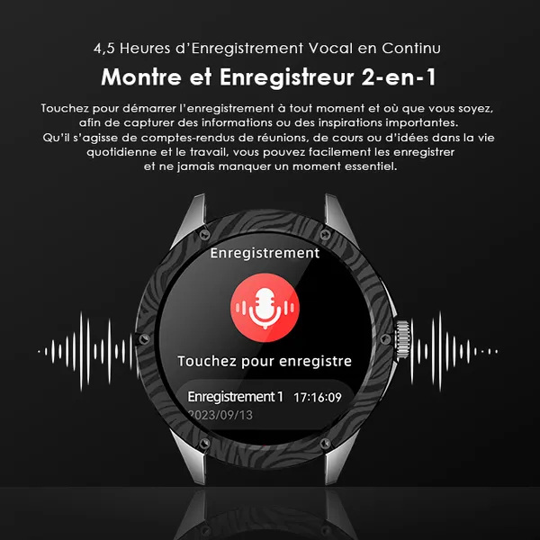 oraimo Watch Pro NT Montre intelligente alimentée par l'IA AMOLED de 1,43 pouces