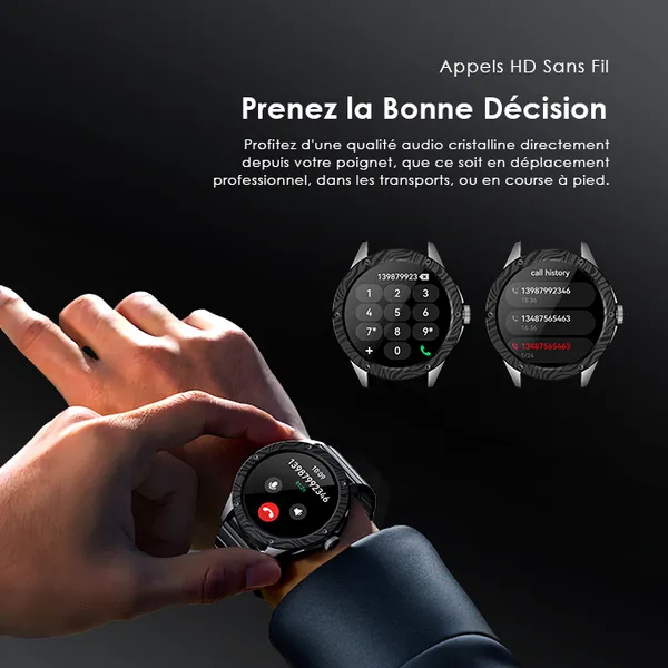 oraimo Watch Pro NT Montre intelligente alimentée par l'IA AMOLED de 1,43 pouces