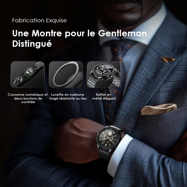 oraimo Watch Pro NT Montre intelligente alimentée par l'IA AMOLED de 1,43 pouces