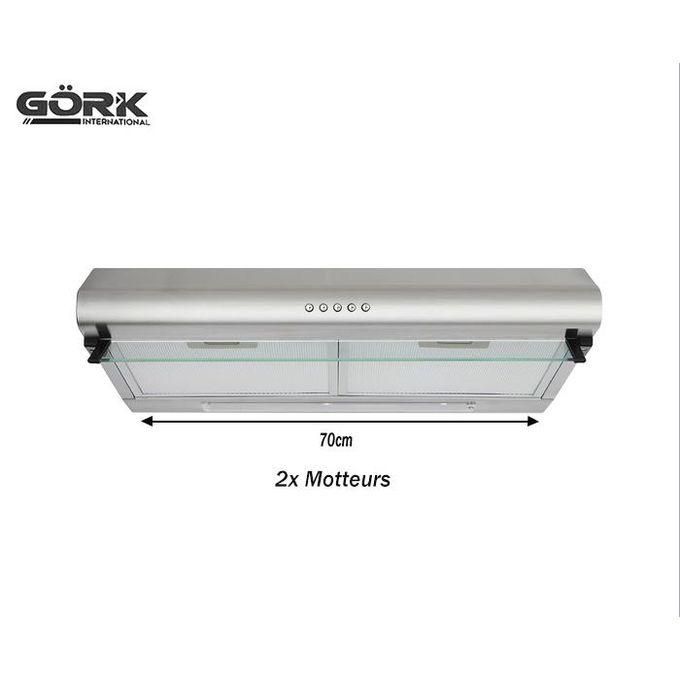 Image de Pack de cuisson Venezia, Plaque de cuisson en inox - Hotte Aspirante Sous Meuble Noir 70cm - Double Filtration