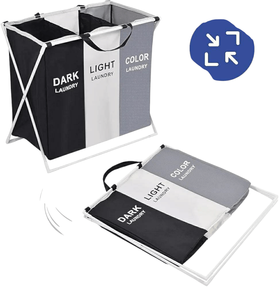 Image de Panier a linge 3 compartiment - Unbranded