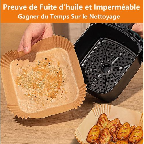 Papier de cuisson pour Air Fryer, Carre Antiadhésif, Non collés 20cmx4,5cm