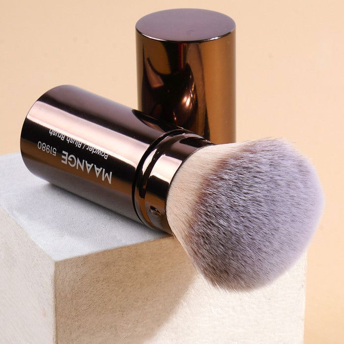 Pinceau à Fard à joue Simple - Marron