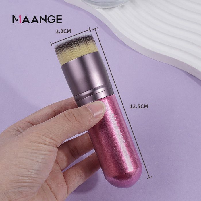 Image de Pinceau plat unique - Maange - Violet - Application sans traces - Fibres synthétiques - Pas de perte de poils - Unbranded