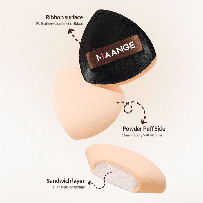 Image de Pinceaux de maquillage - MAANGE - 20 pièces - 2 éponges - Couleur marron - Pour tous types de peau - Unbranded