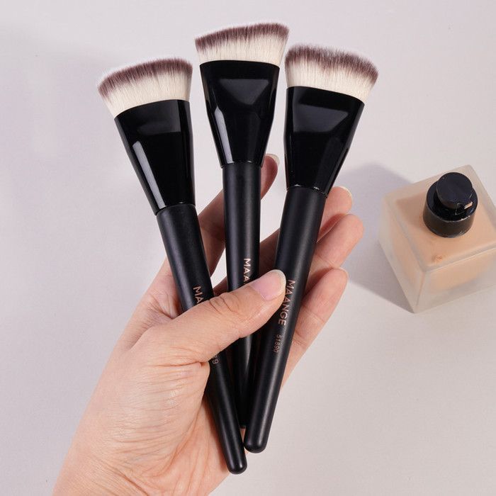 Pinceaux de maquillage - MAANGE - Set de 3 pièces - Haute qualité - Poignée ergonomique - Cruelty-free