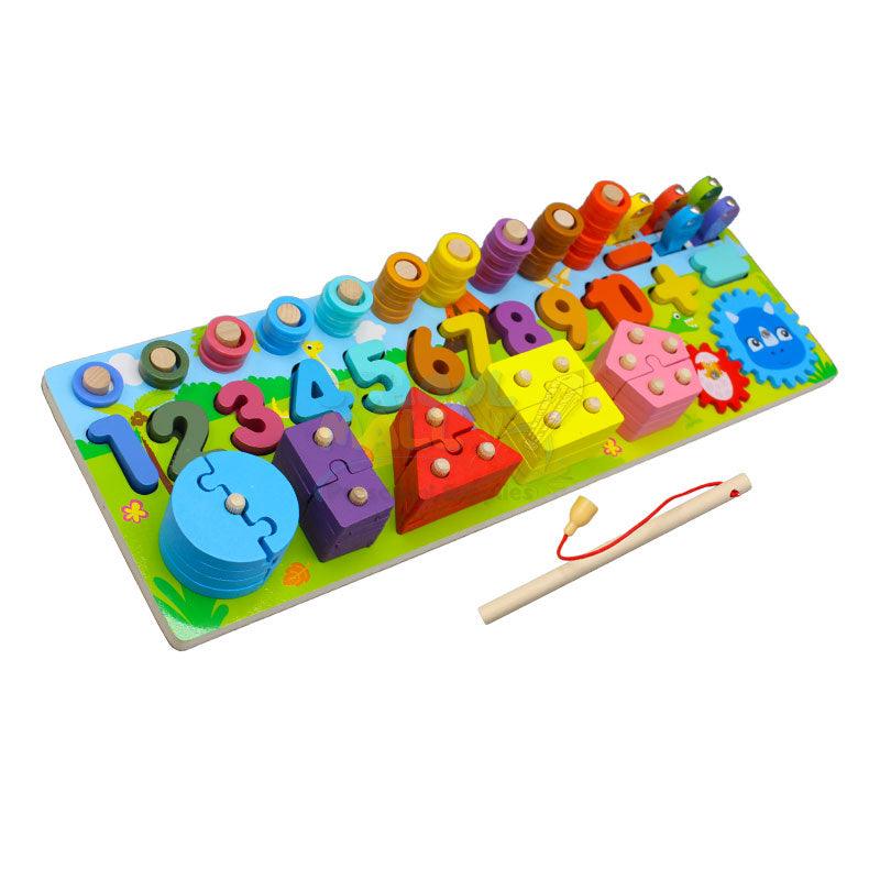 Image de Plateau de jeu en bois à cinq colonnes (1591) - Unbranded