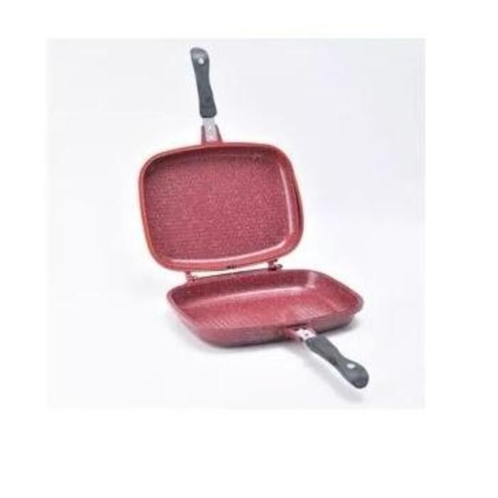Image de Poêle double - ITALY HOME - Fry - 36 cm - Rouge - Antiadhésive - Cuisson rapide - Unbranded